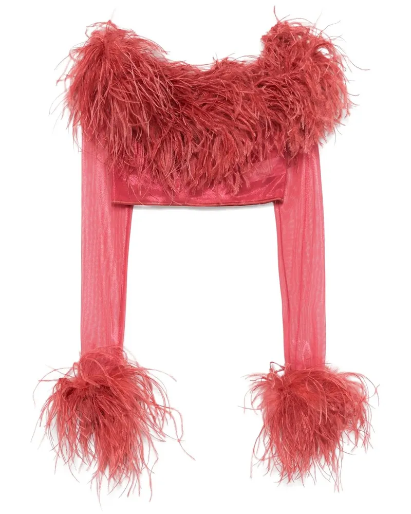 Oséree Lame Plumage Top Mts250 Rot