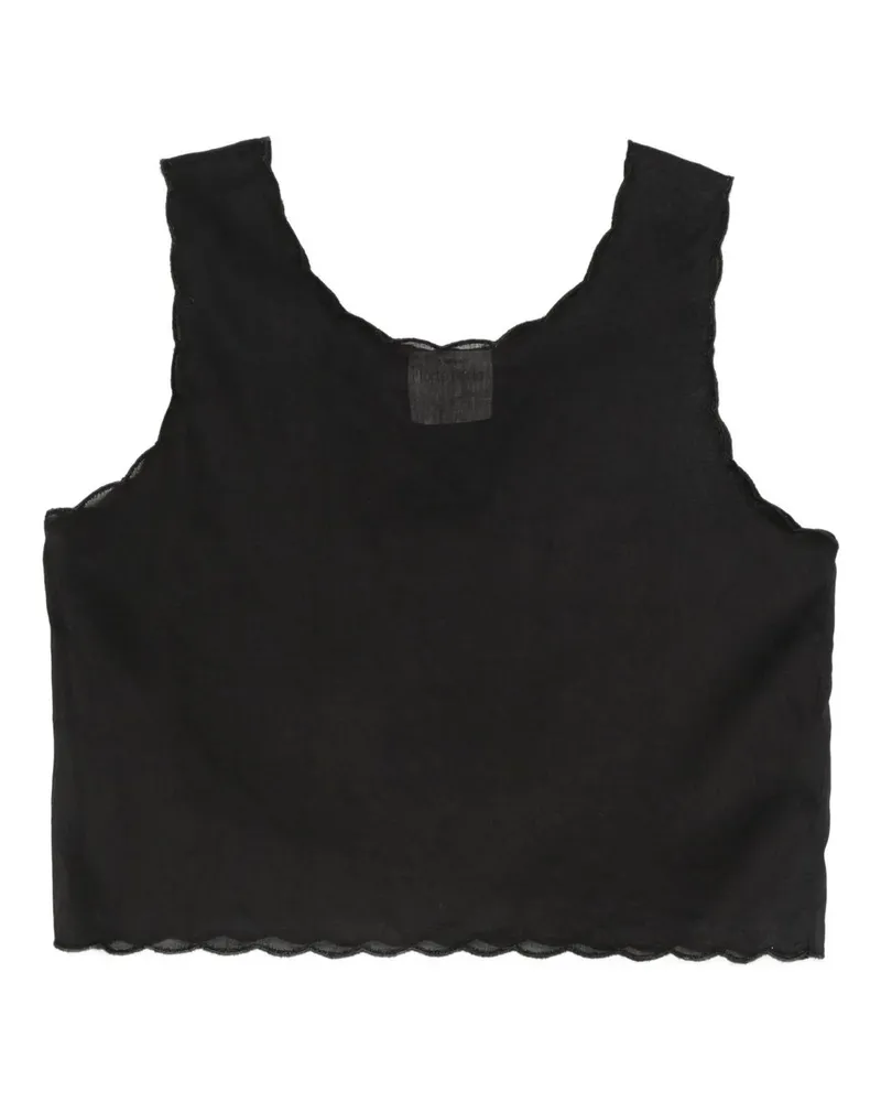 forte_forte memoires D`enfance"embroidery Muslin Top Schwarz