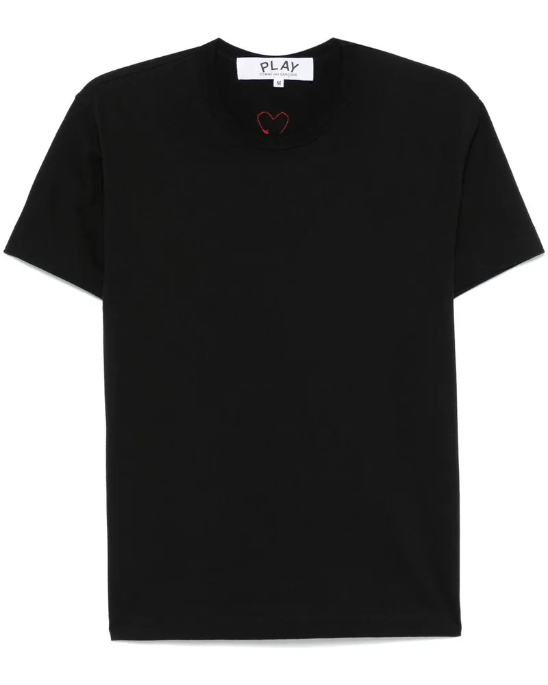 Comme des Garçons Tshirt Red Emblem Knit Axt340051 Schwarz