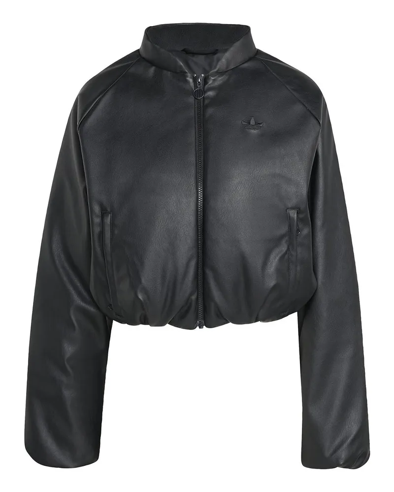 adidas Pleather Bomber Schwarz