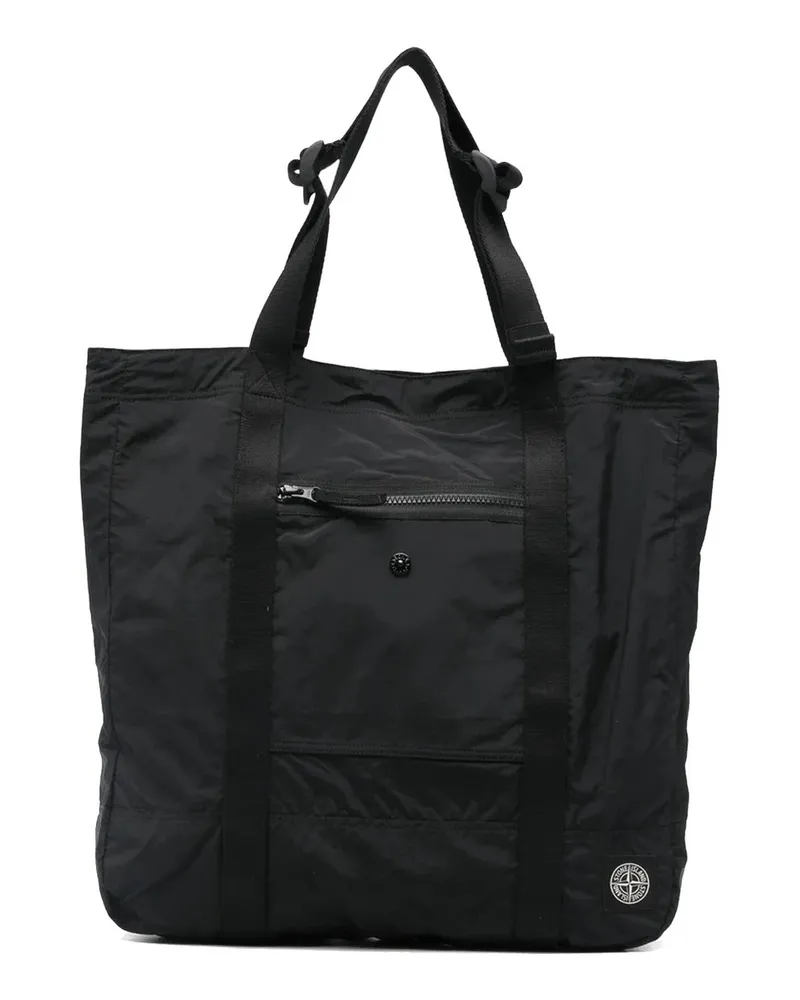 Stone Island Tote Bag Schwarz