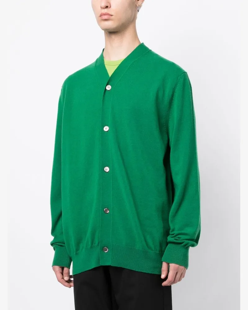 Comme des Garçons Herren-Strickjacke Grün