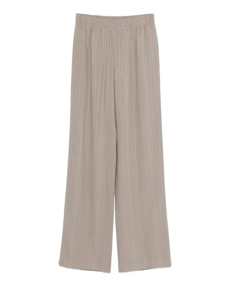 Golden Goose Journey W`s Jogging Brittany Light Pinstripes Viscose Crepe Grau