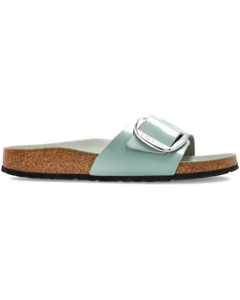 Birkenstock Madrid Big Buckle Hex Shine Pure Sage, Natural Lea Grün