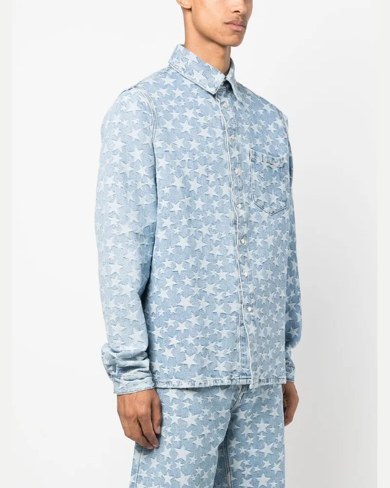 ERL Jacquard Overshirt 06b015 Blau