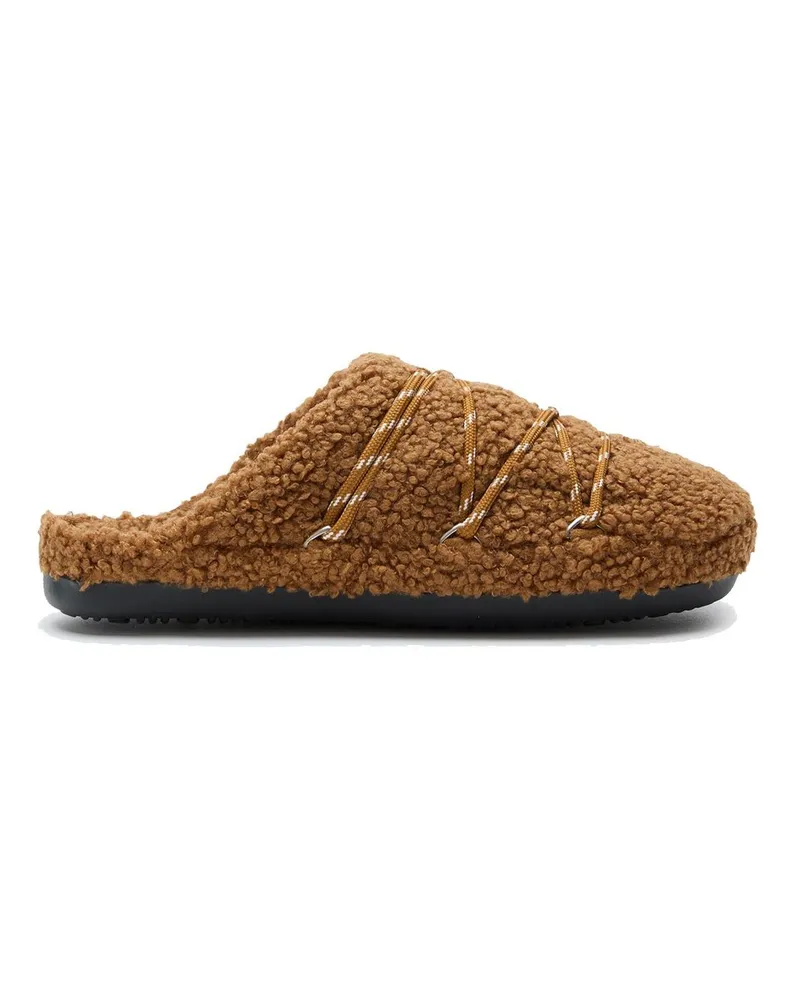 Moon Boot Teddy Slipper Cognac Braun