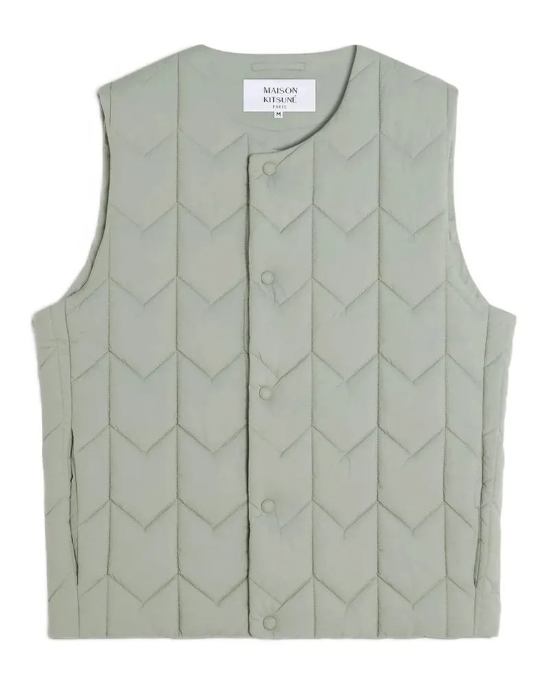 Kitsuné Quilted Vest Grau