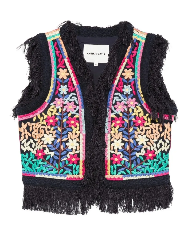 Antik Batik Rainbow Gilet Blau