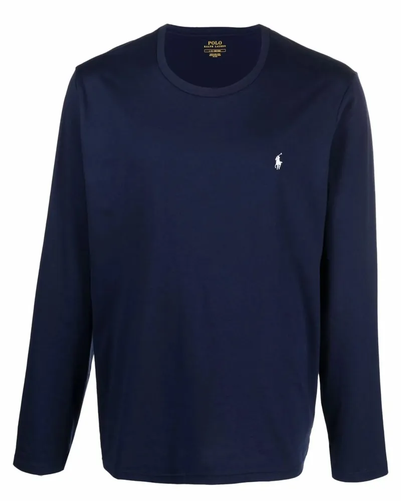 Ralph Lauren L/s Crew Sleep Top Blau