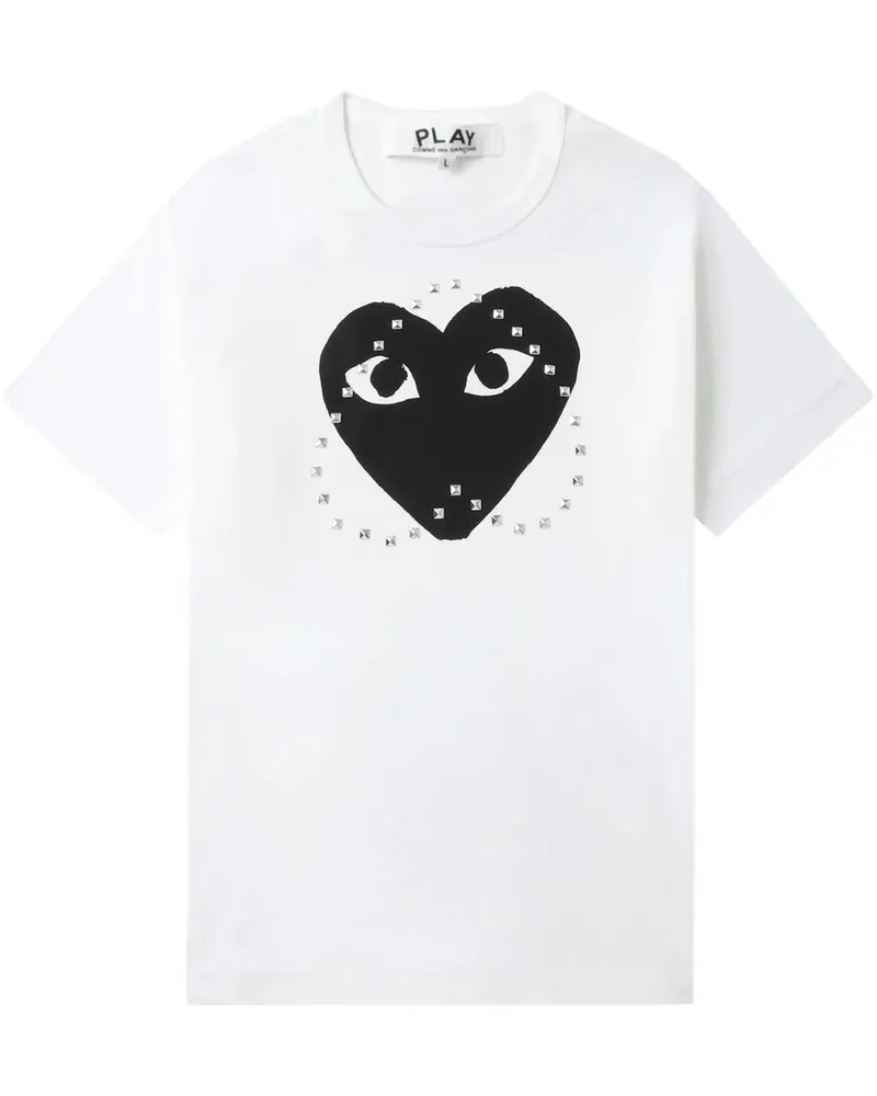 Comme des Garçons Unisex T-shirt Print Black x Studs Weiß
