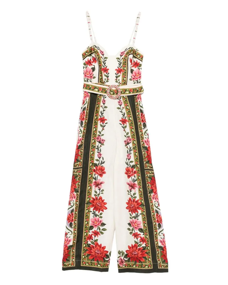 FARM Rio Wonder Rio Sand Sleeveless Maxi Jumpsuit Weiß