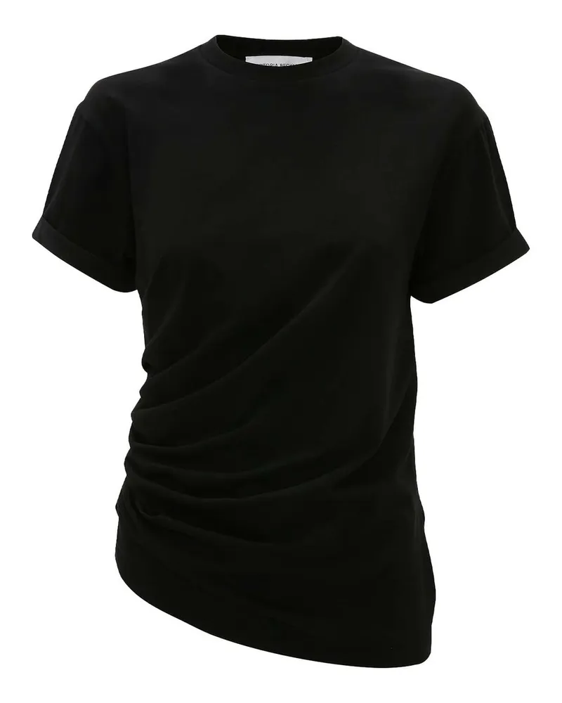 Victoria Beckham Gathered Detail T-shirt Schwarz