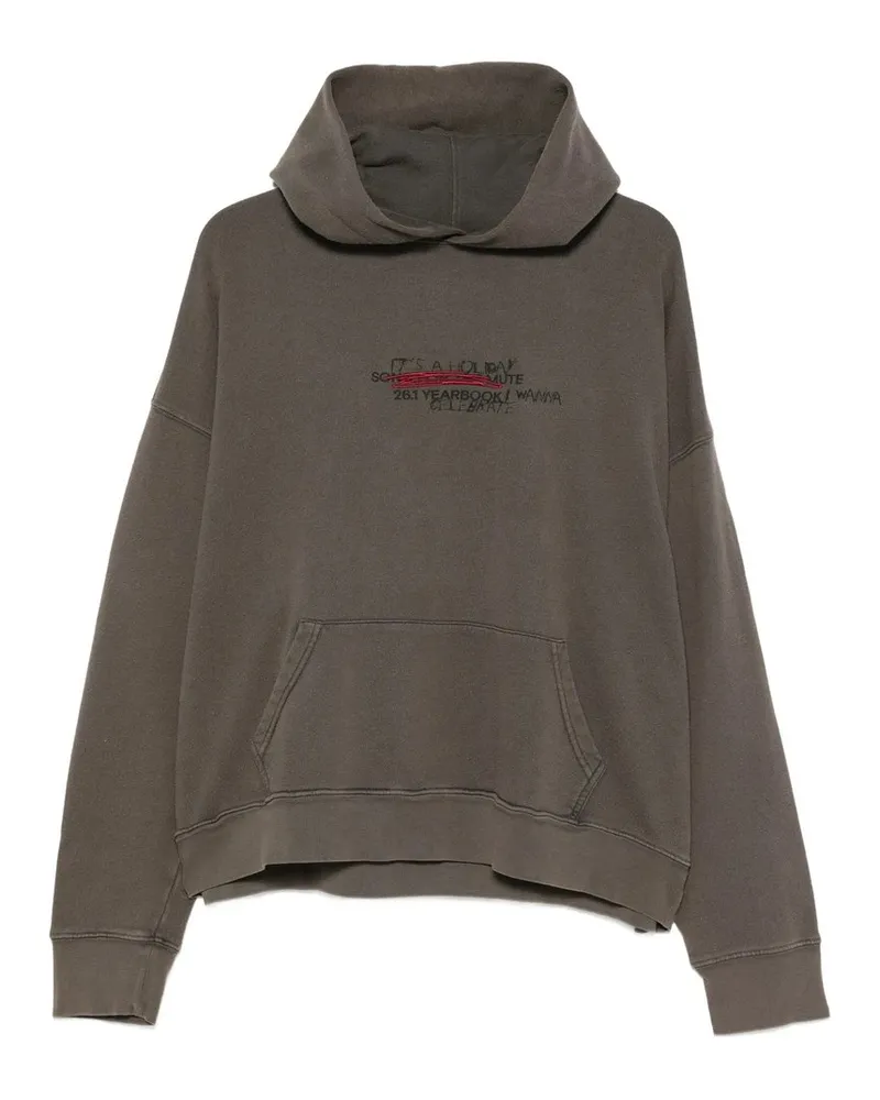 Song For The Mute it`s a Holiday`` Relaxed Hoodie Braun