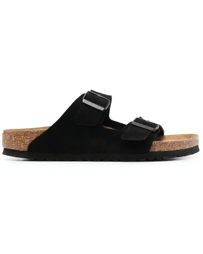 Birkenstock Arizona Sfb Black, Suede Leather Schwarz