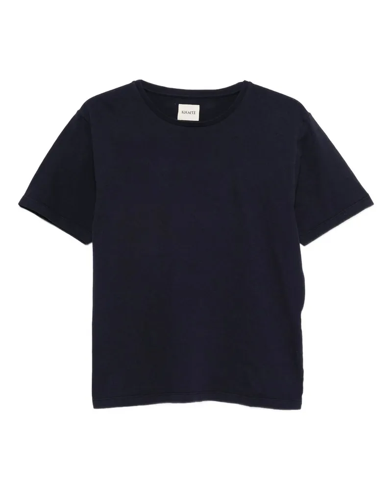 KHAITE Mae Short Sleeve Tee Shirt Blau