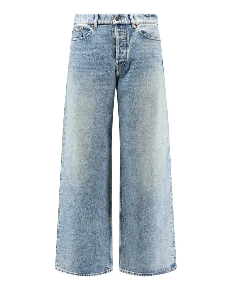Golden Goose Journey M`s Pant Wide Parker Cotton Denim Vintage Medium Wash Blau