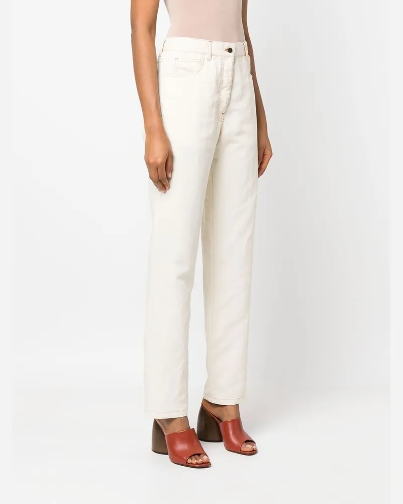 Giuliva Heritage Collection Gerade geschnittene Hose mit fünf Taschen Thedantrousers Weiß