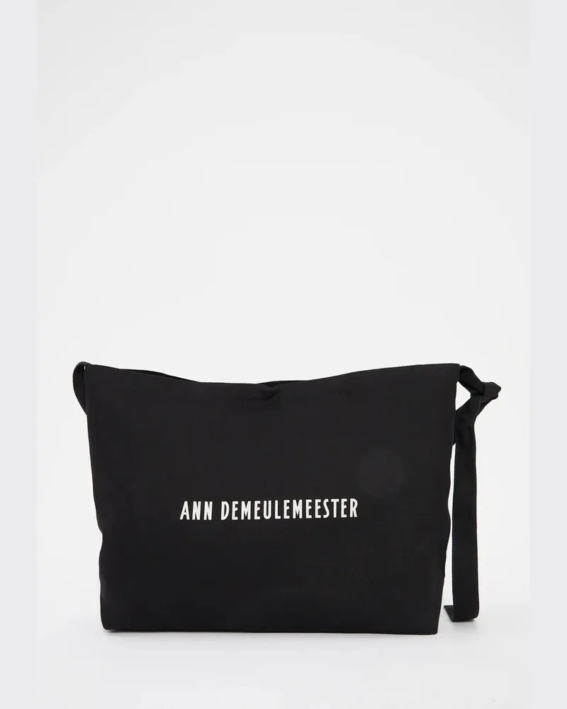 Ann Demeulemeester ad Large Shoulder Bag With Adjustable Strap Schwarz