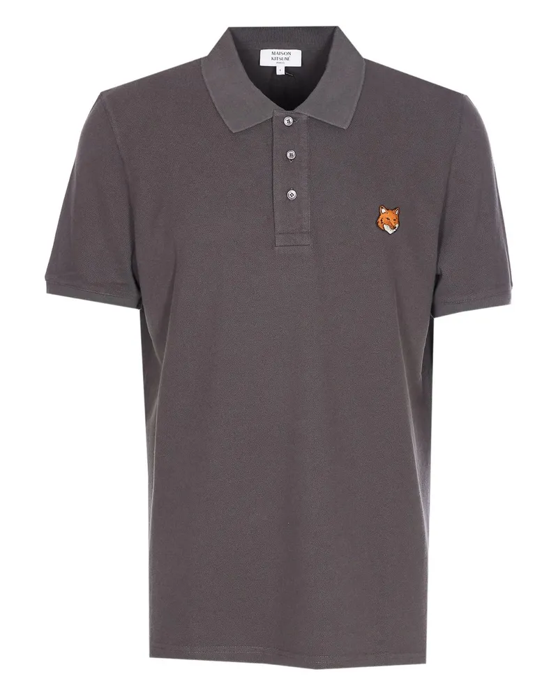 Kitsuné Fox Head Regular Polo Grau
