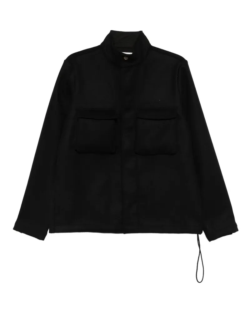 RANRA Hearth Full Zip Wool Jacket Schwarz
