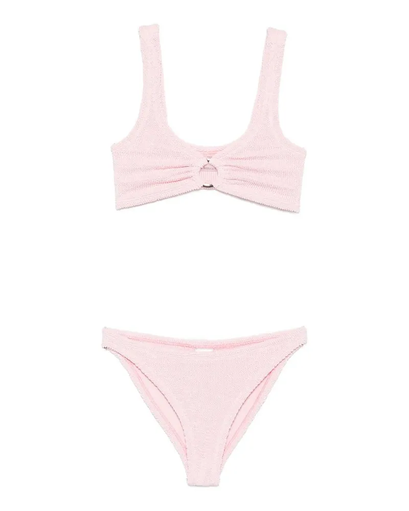 Hunza G Julia Gold Hoop Bikini Rose