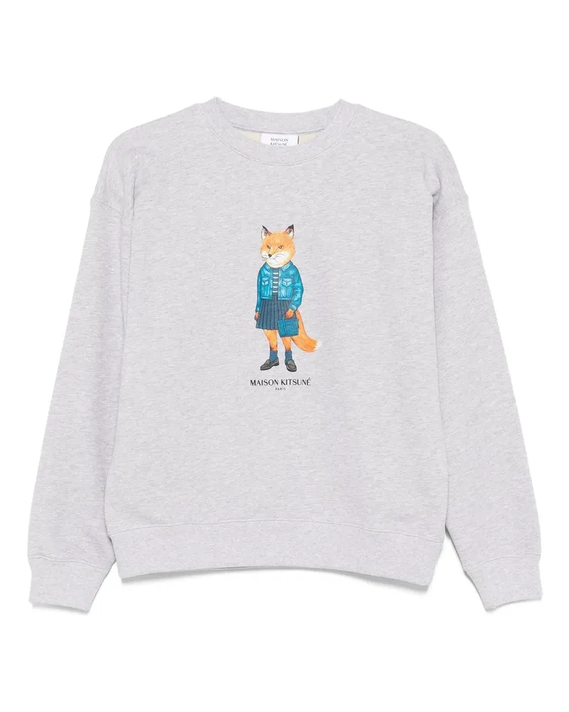 Kitsuné Dressed Fox Comfort Sweatshirt Grau