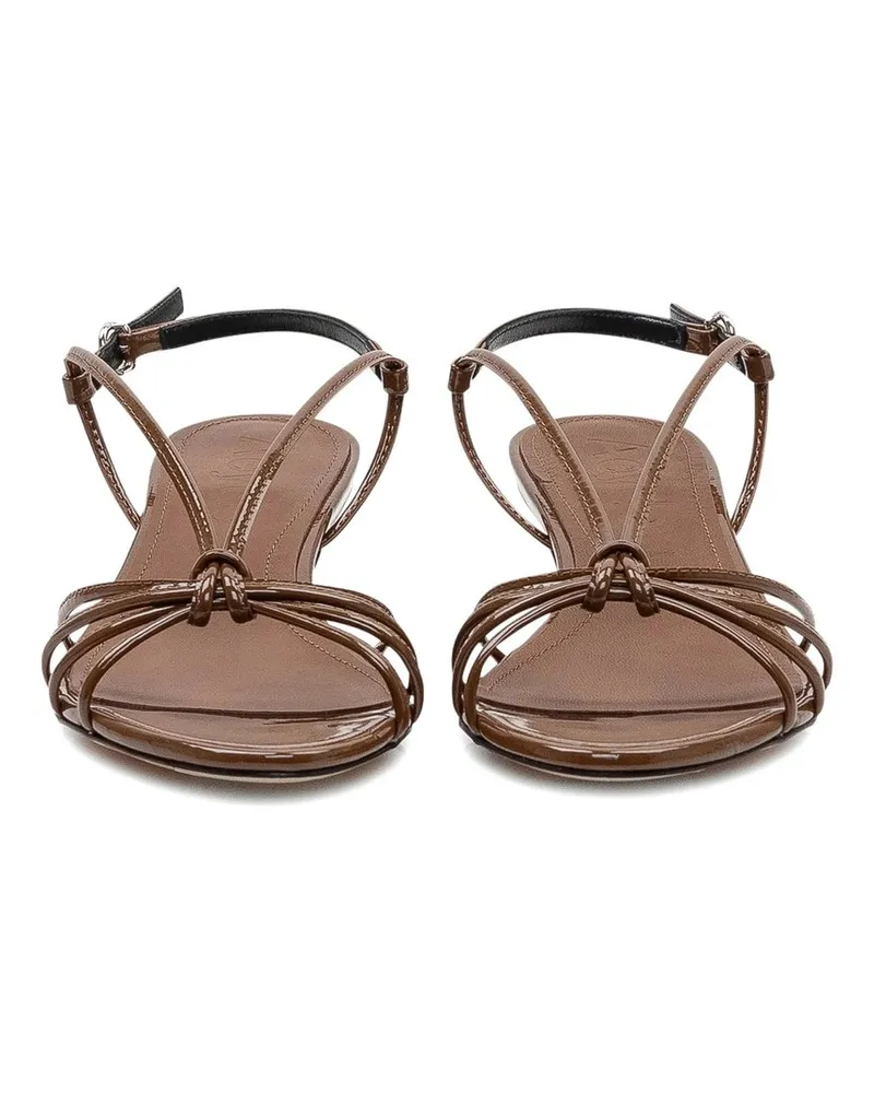 aeyde Amara Patent Calf Leather Tobacco Braun