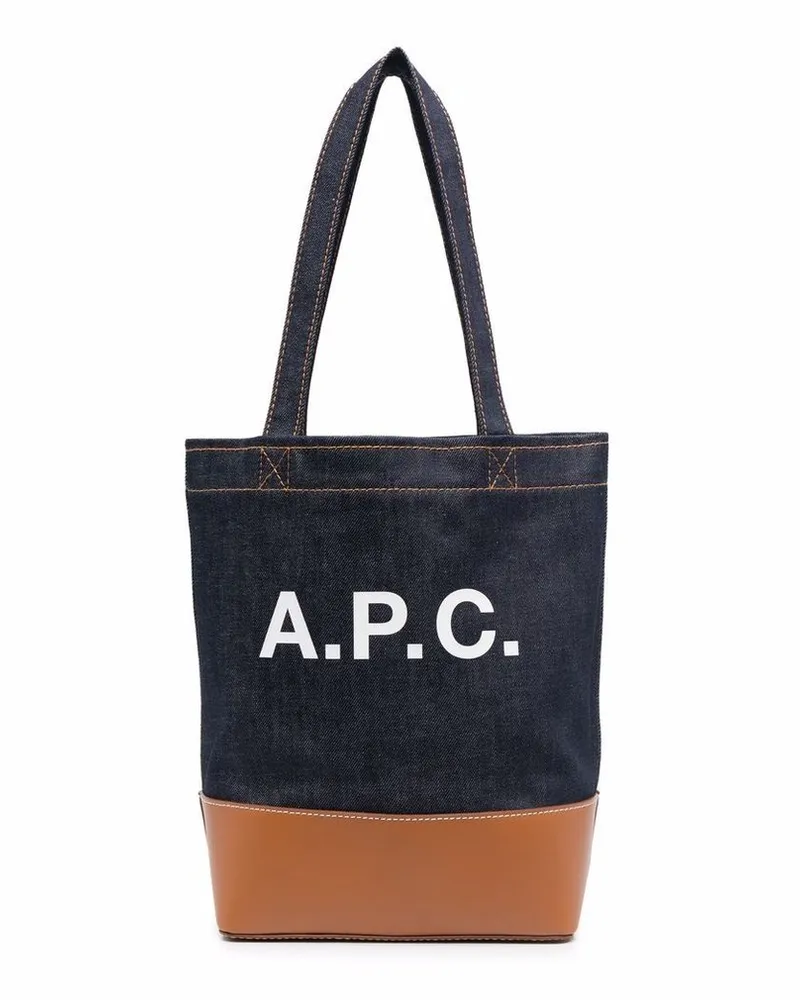 A.P.C. Axel kleine Einkaufstasche Braun