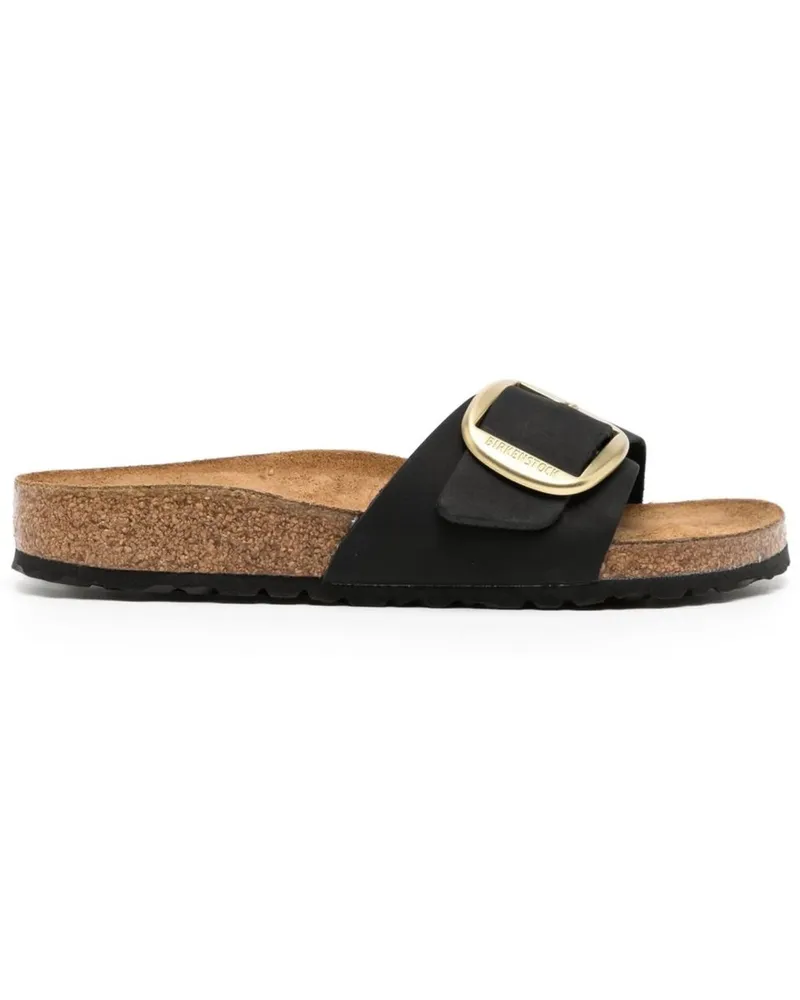 Birkenstock Madrid Big Buckle Black, Nubuck Leather Schwarz