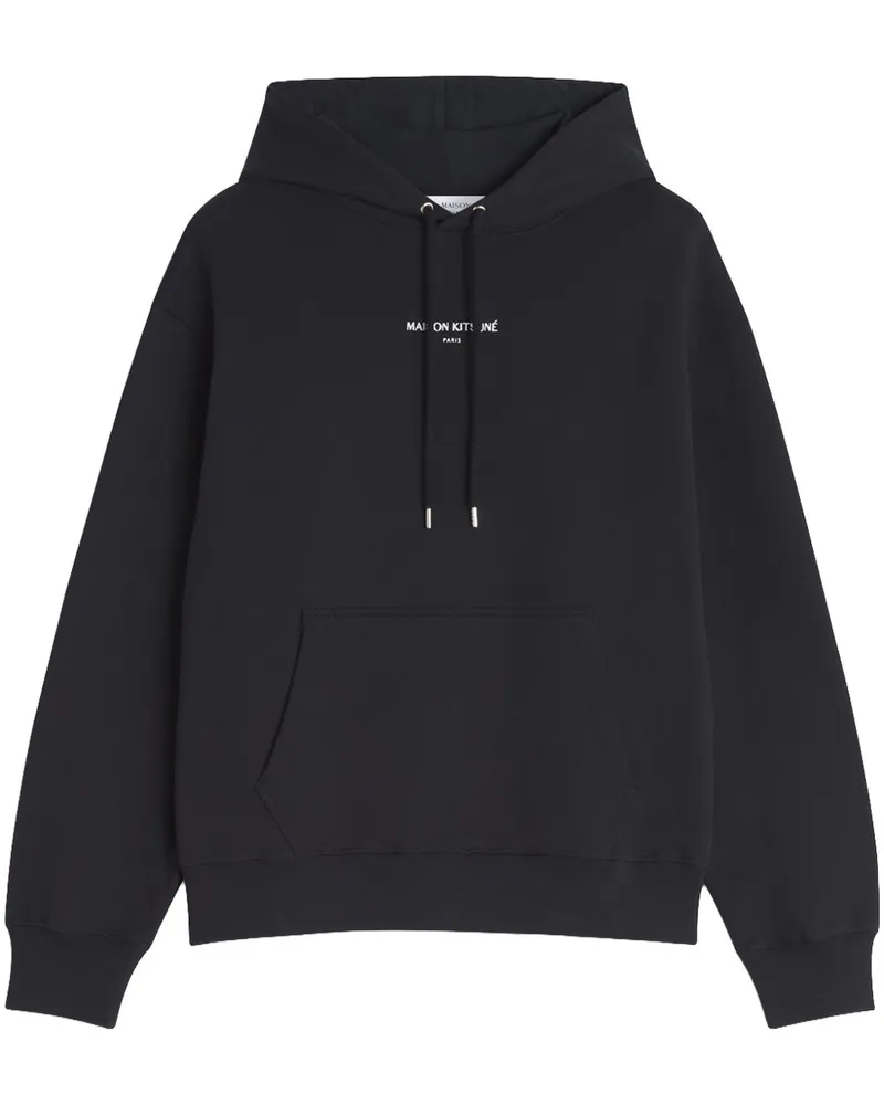 Kitsuné Paris Comfort Hoodie Qm00700km0341 Schwarz