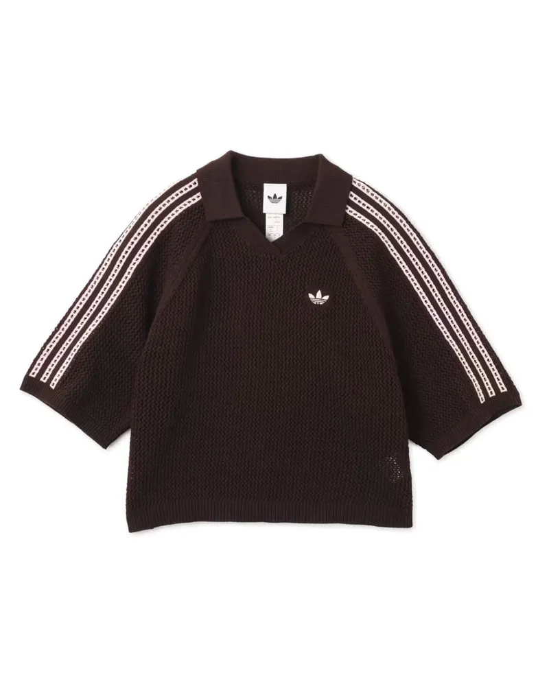 adidas Crochet Polo Schwarz