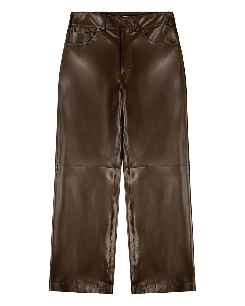 Entire Studios Leather Straight Leg Pecan Braun