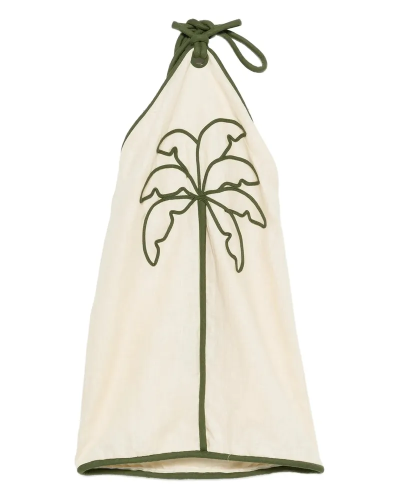 FARM Rio Sand Coconut Sleeveless Mini Dress Beige