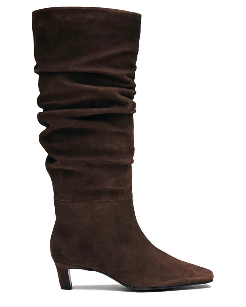 Alohas Kalila Suede Brown Leather Boots S101173.02 Braun