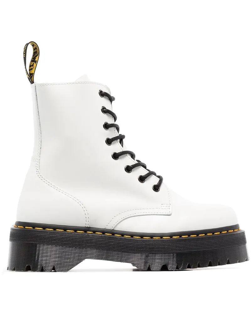 Dr.Martens Glänzende Weiße Jadon Stiefeletten Weiß
