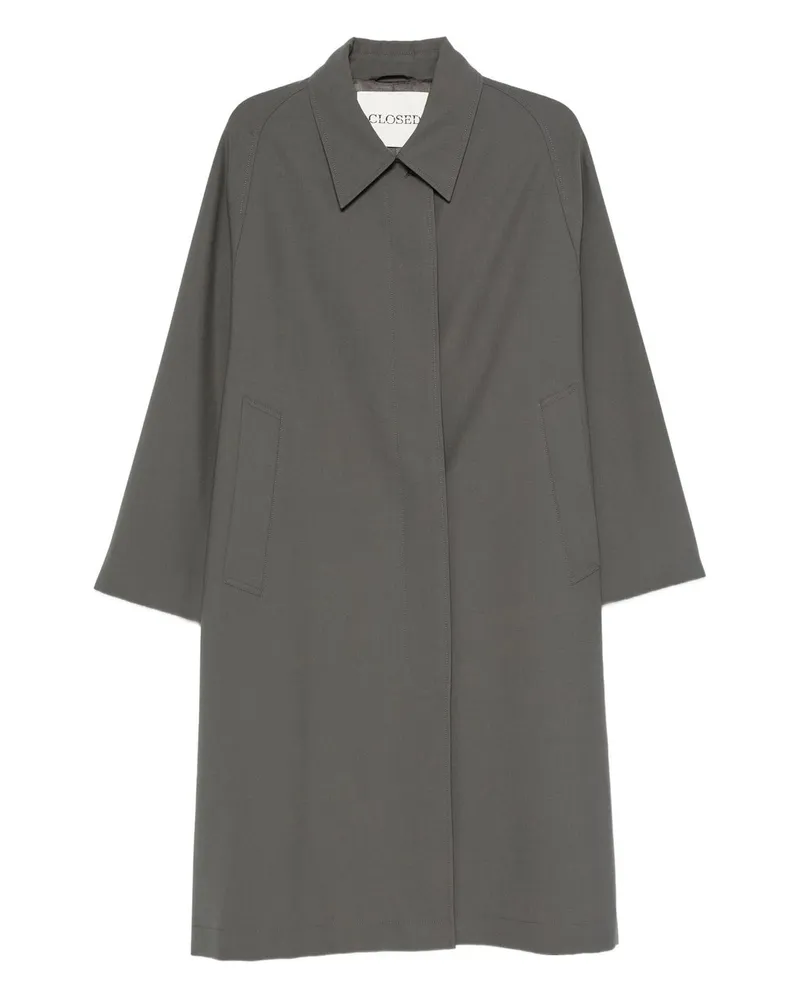 Closed Car Coat Grau
