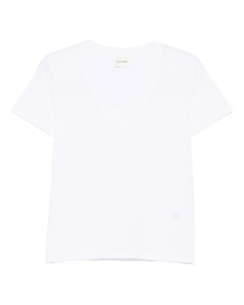 Closed v T-shirt Weiß