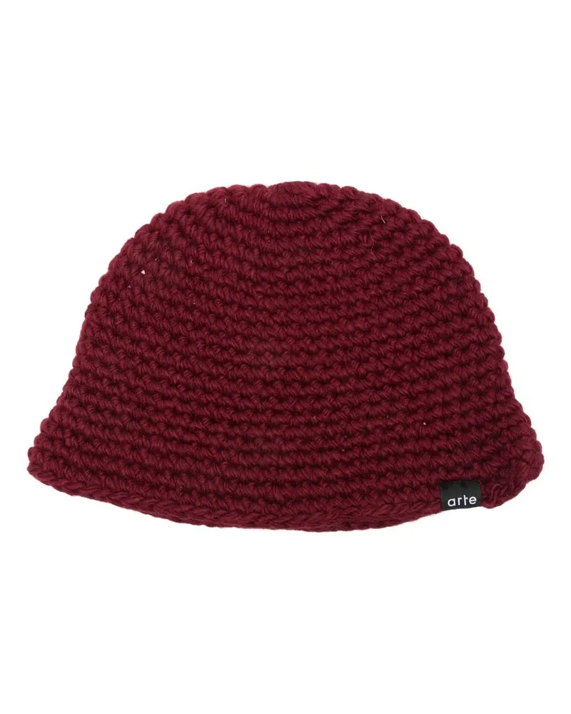 Arte Antwerp Crochet Knit Buckethat Rot