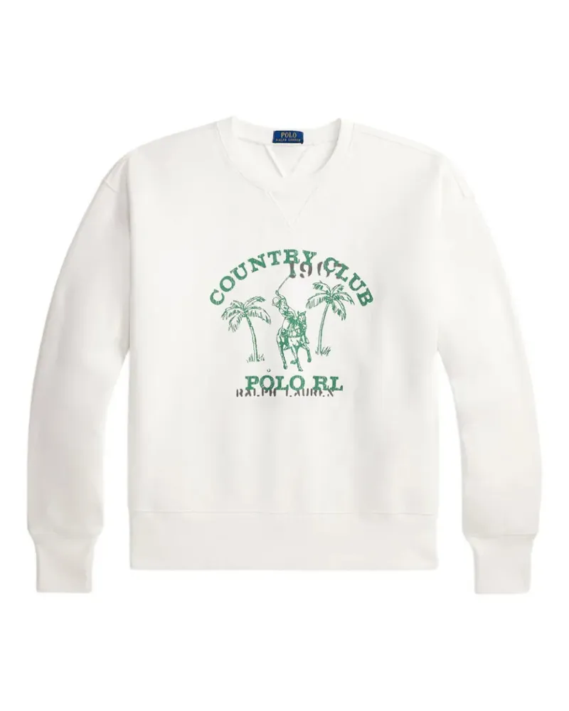 Ralph Lauren Vintage Fit Fleece Graphic Sweatshirt 710b13518002 Weiß