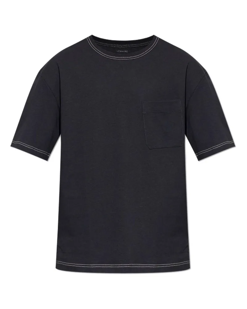 Christophe Lemaire Boxy T-shirt Perla Schwarz