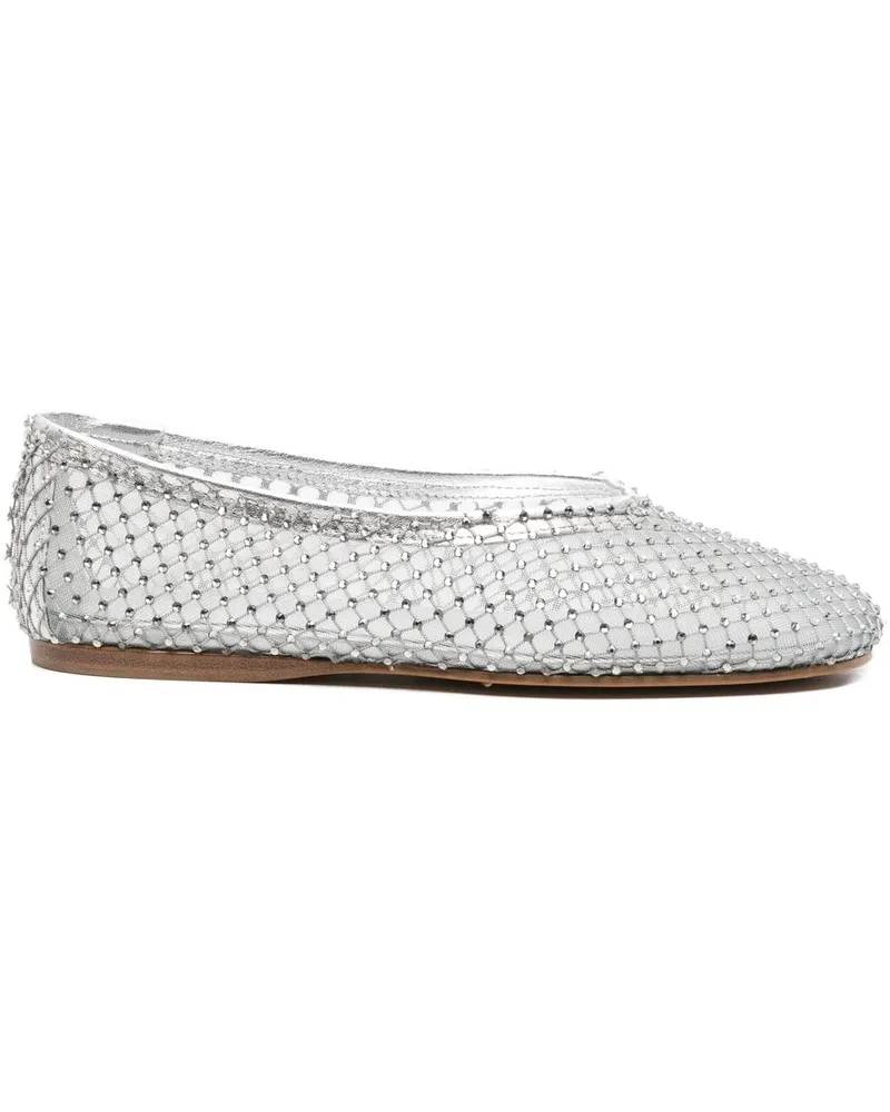 forte_forte Strass Mesh Ballerina Silber