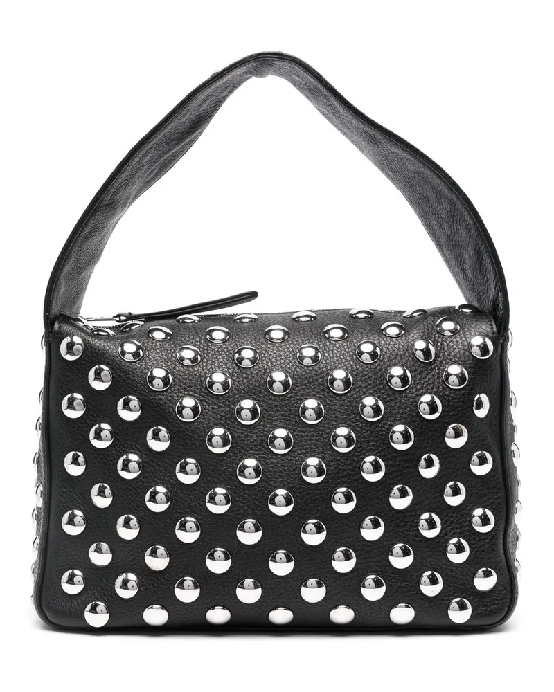 KHAITE Elena Shoulder Bag w/ Silver Studs Schwarz