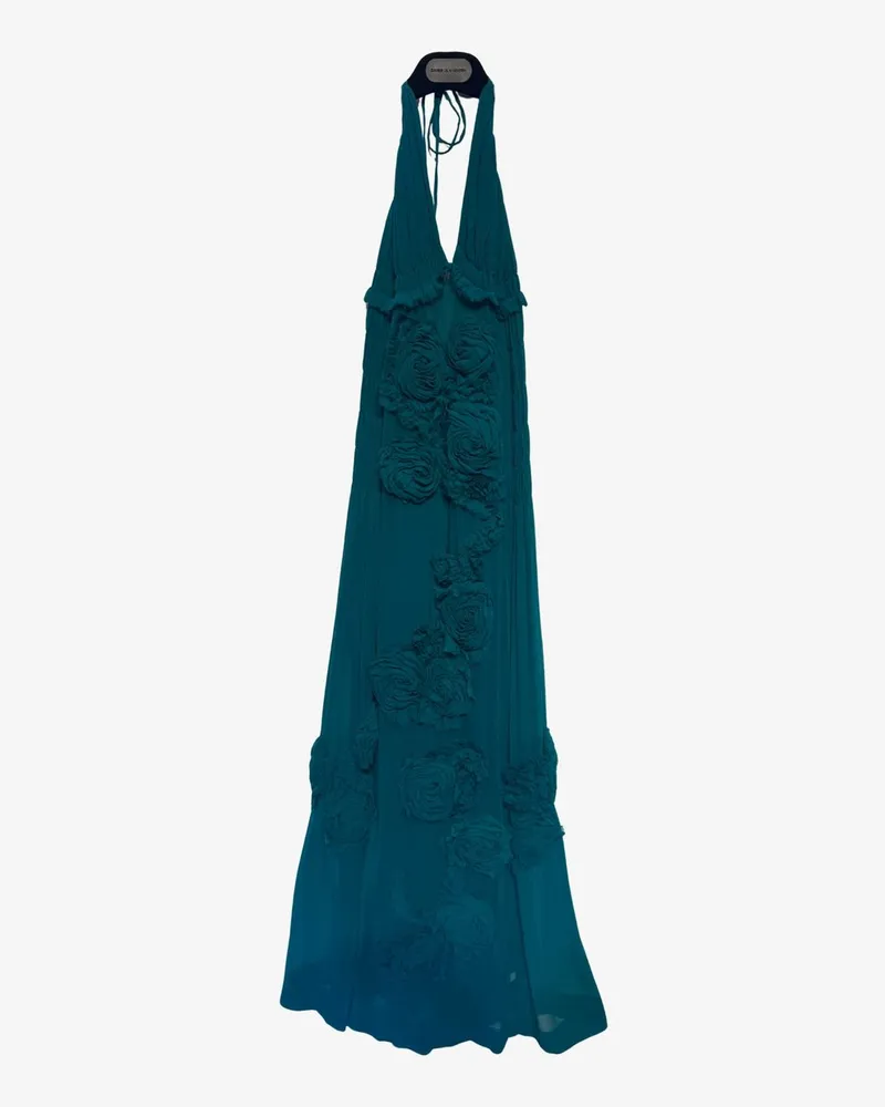 Dries van Noten Drina Emb 3376 W.w.dress Pet Blau