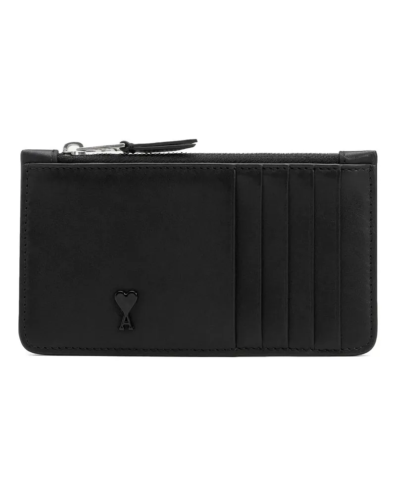 AMI Paris Slg Adc Zipped Card Holder Schwarz
