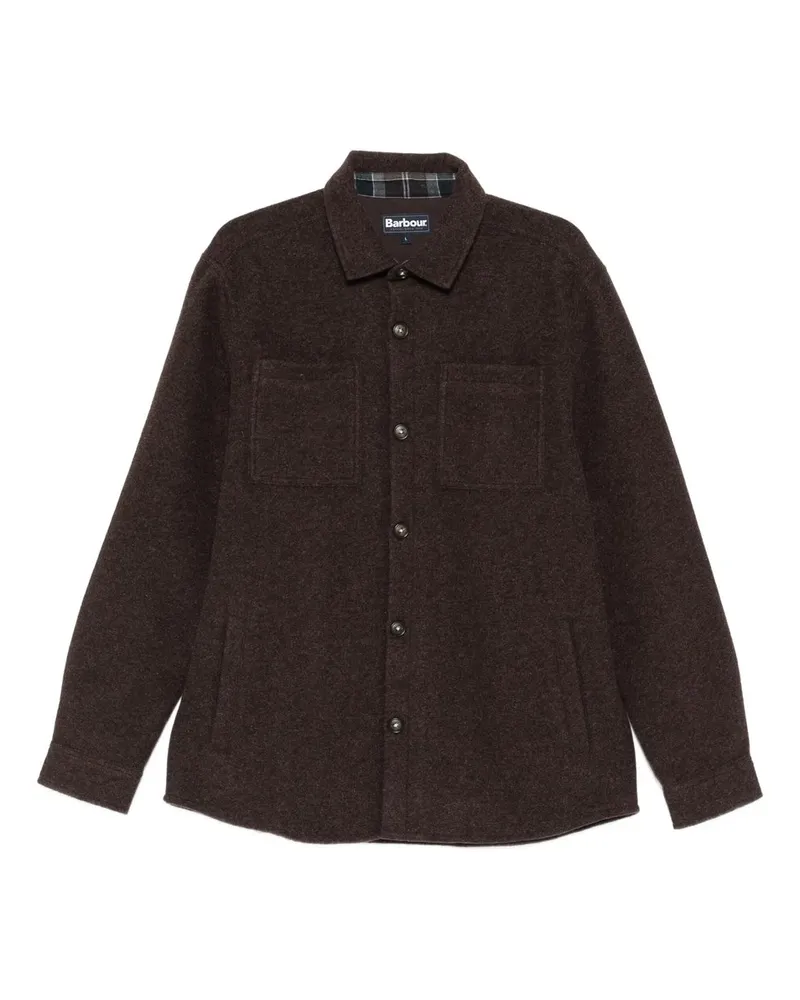 Barbour Marlow Tail Wool Blend Ovshirt Braun