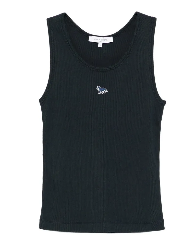 Kitsuné Baby Fox Ribbed Tank Top Blau
