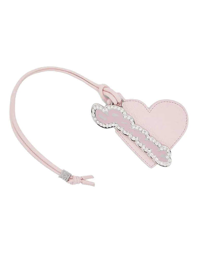 Ganni Bou Heart Mirror Printed Grained Rose