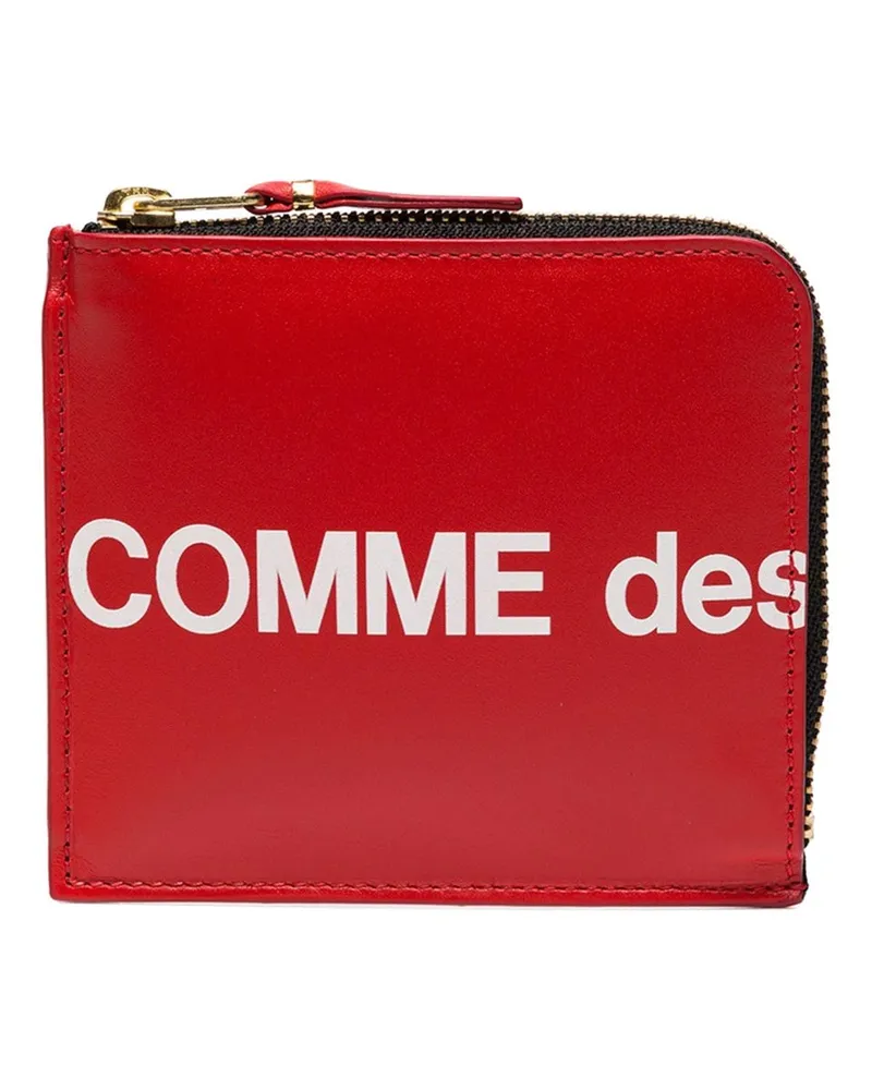 Comme des Garçons Große Logo-Geldbörse Rot