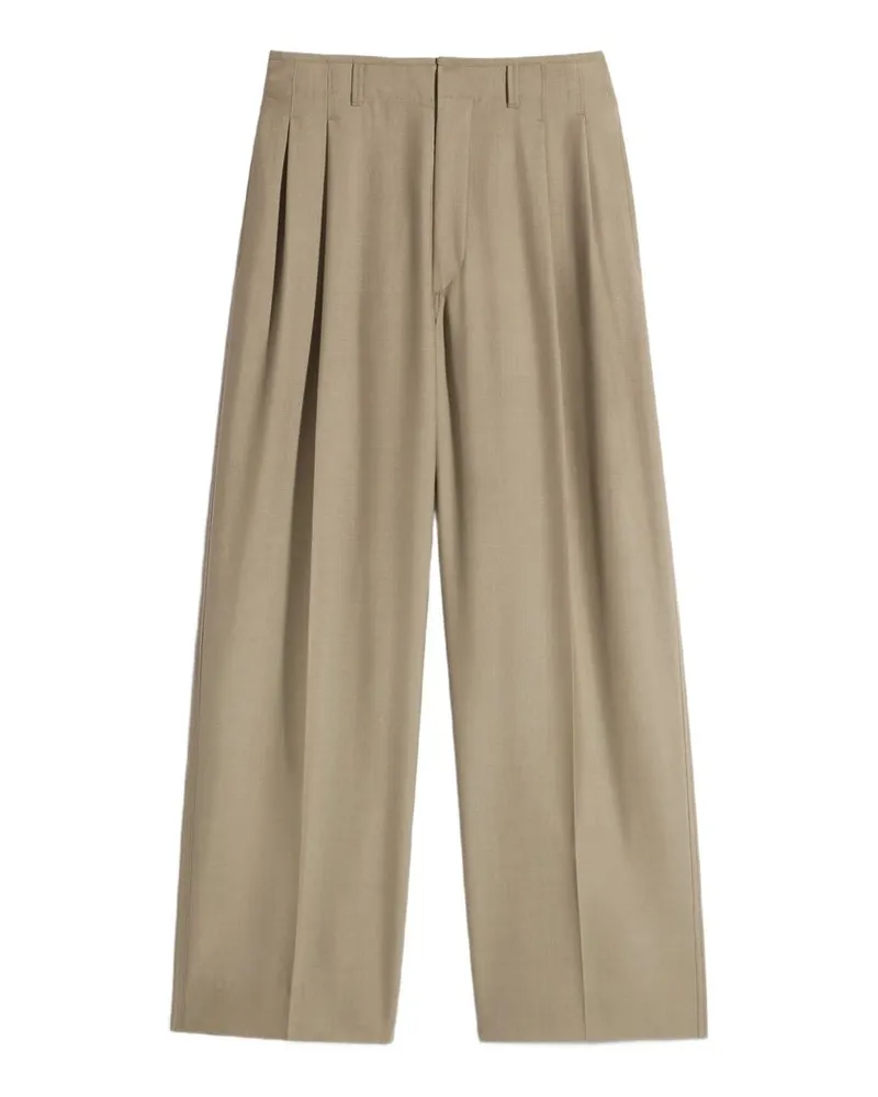 Christophe Lemaire Pleated Tailored Pants Grün