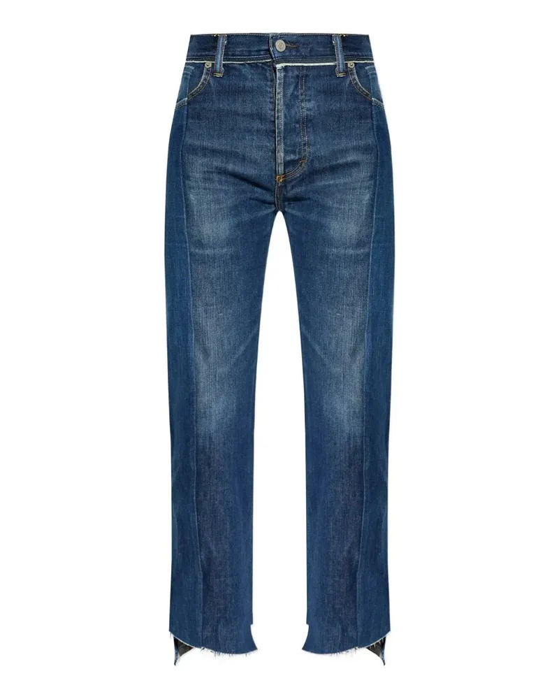 VETEMENTS Iconic Cut-up Jeans Blau